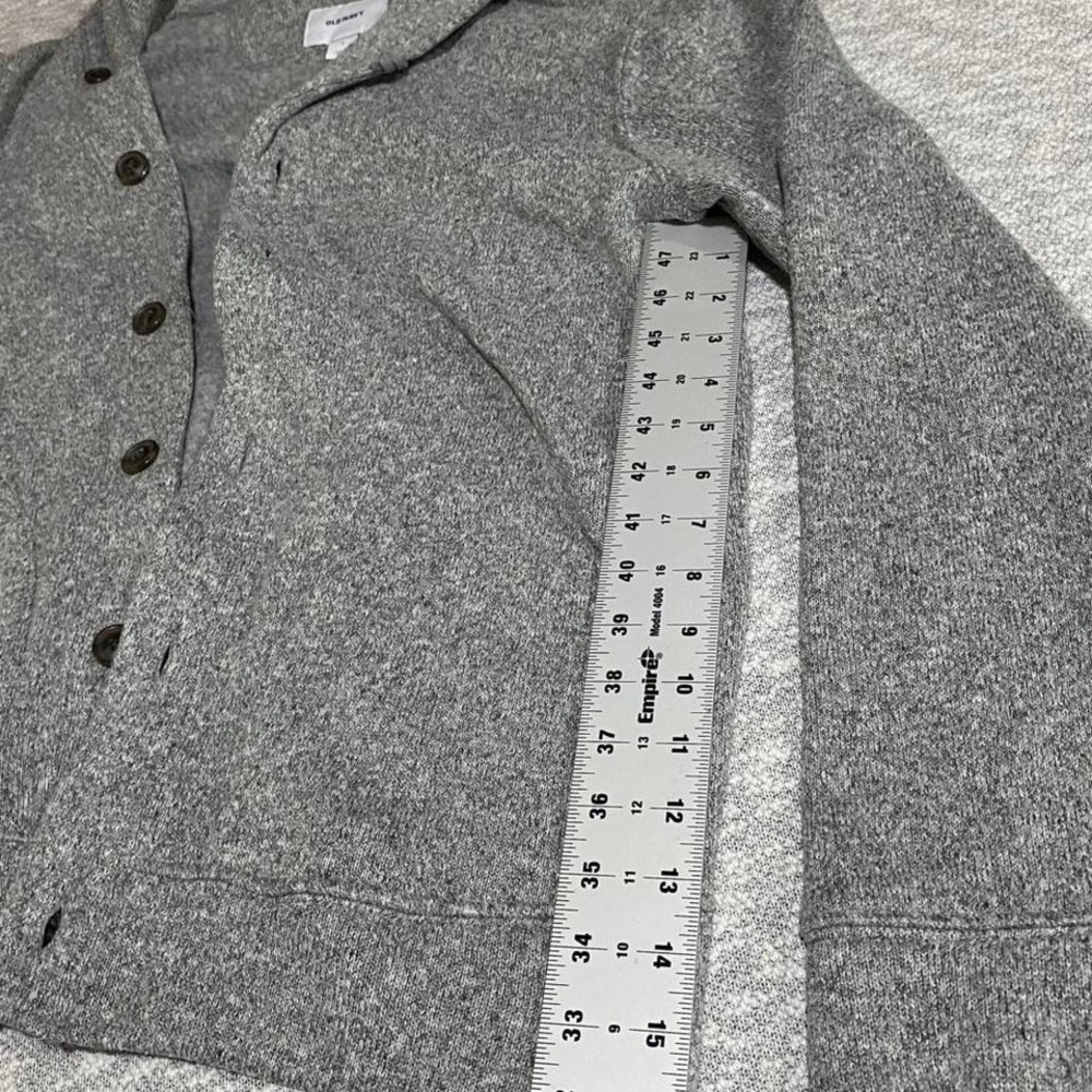 Old Navy Grey button up cardigan sweater jacket men large. SKU840 - Picture 3 of 8